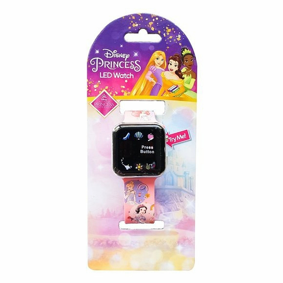 Disney Princess LED Watch Kids Girls Accutime Digital Wristwatch Pink - Picture 1 of 4